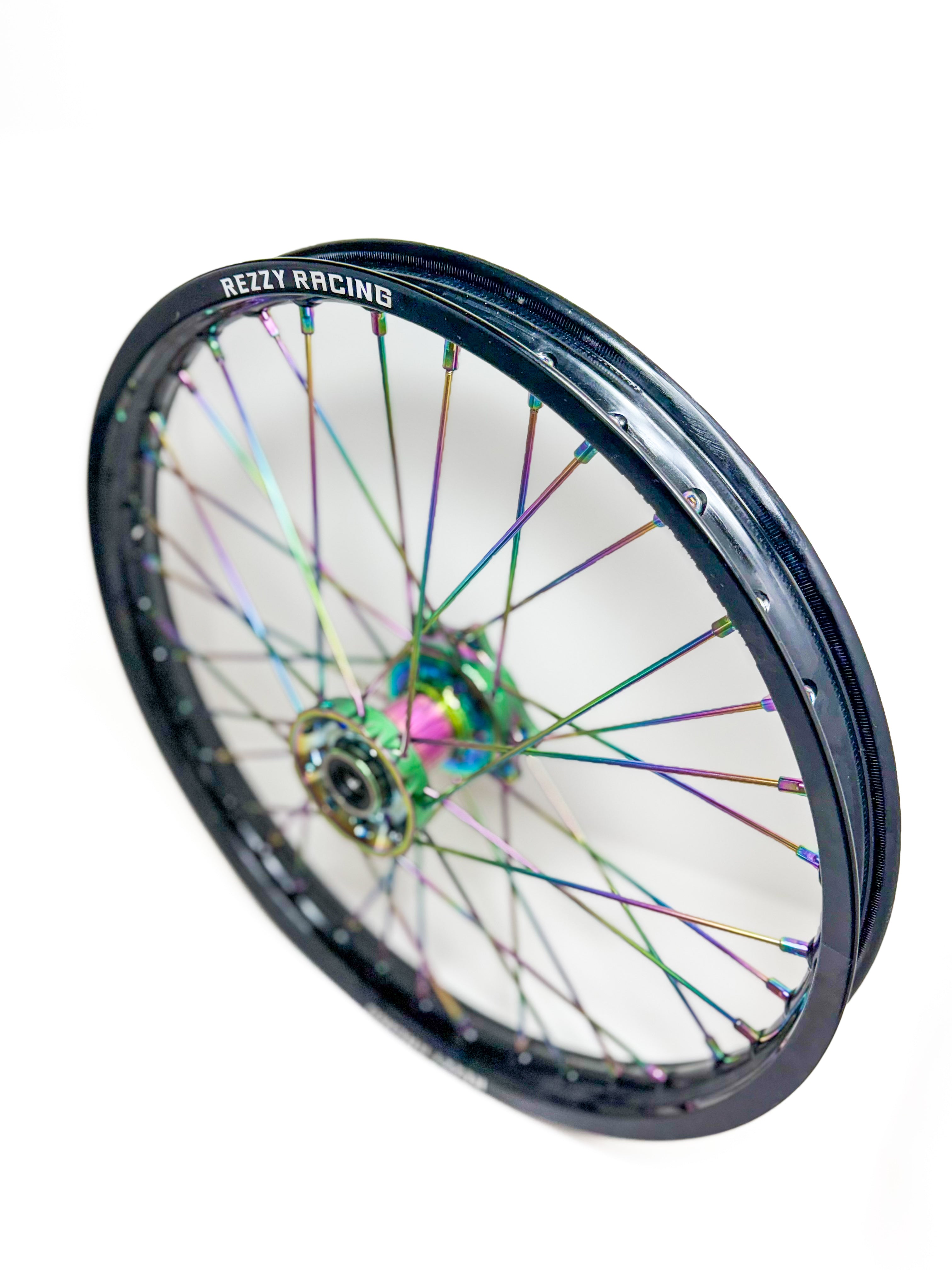 Rezzy Racing Wheel Set – Oil Slick Hubs and Spokes 21x19