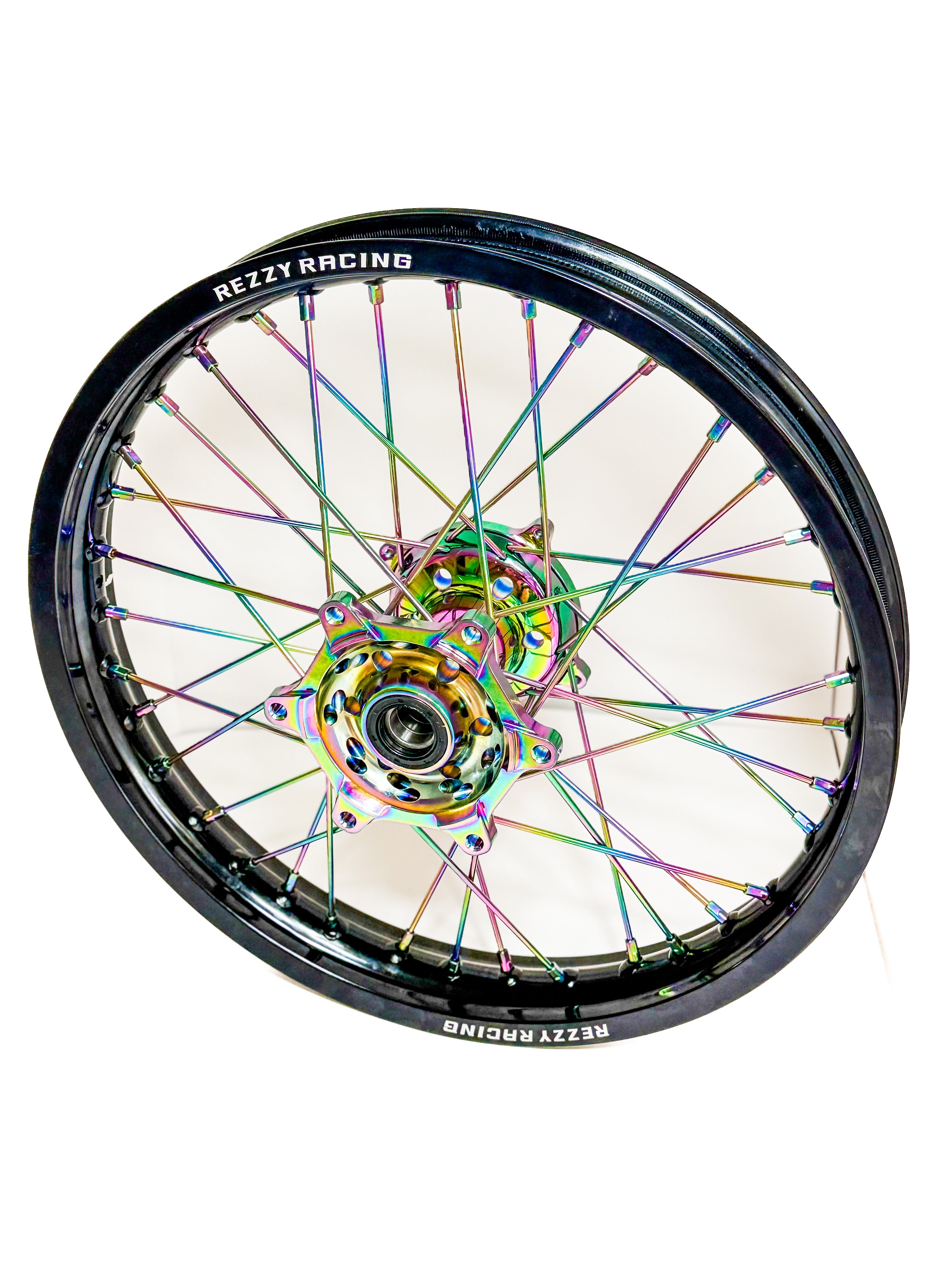 Rezzy Racing Wheel Set – Oil Slick Hubs and Spokes 21x19