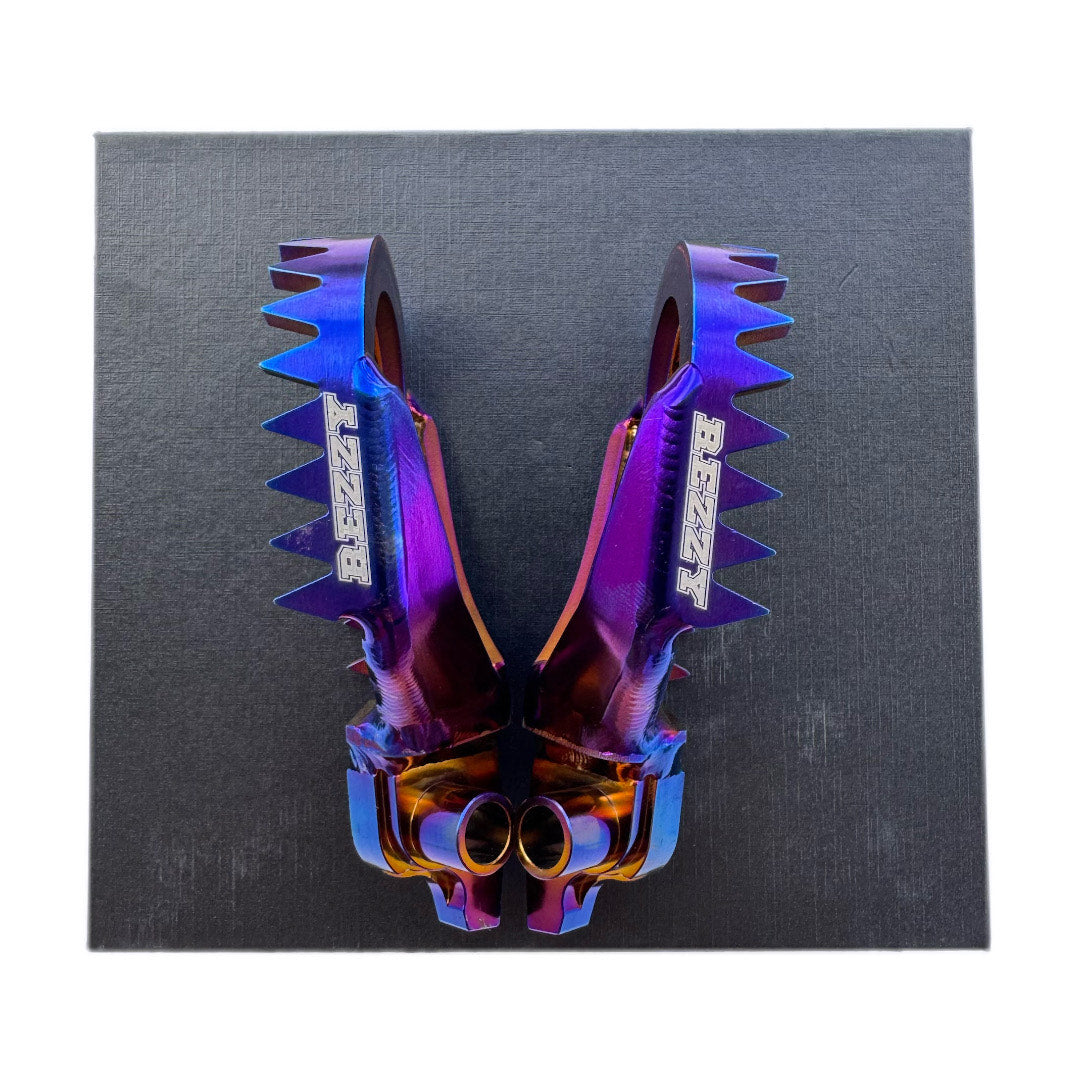 Titanium Blue Burnt Dirt Bike Foot Pegs Yamaha 250F - 450F