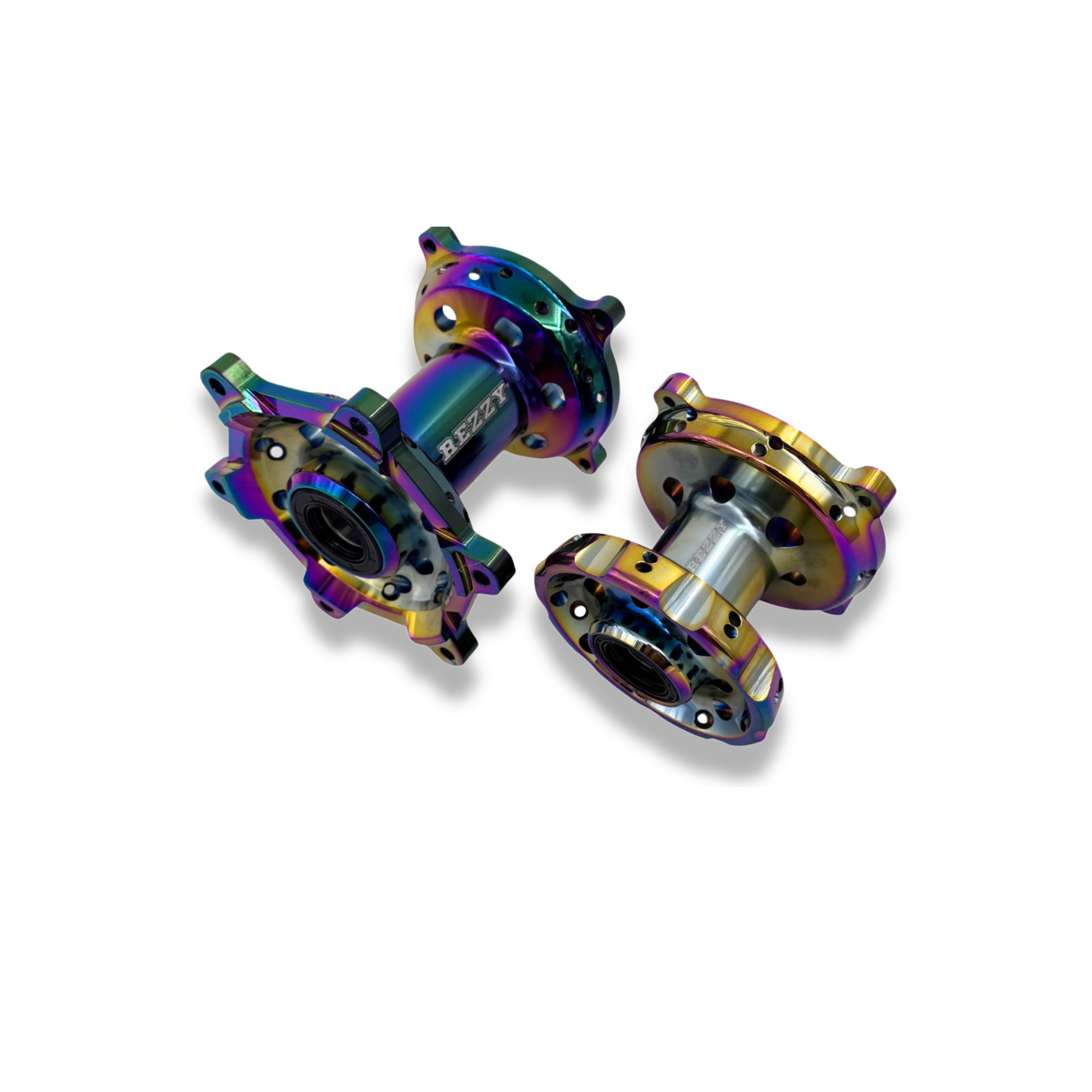 KHRIZ HUB Rezzy Racing Hub Set Oil Slick Kawasaki KX250–450