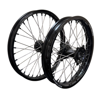 Rezzy Racing Yamaha Black Silver Wheel Set
