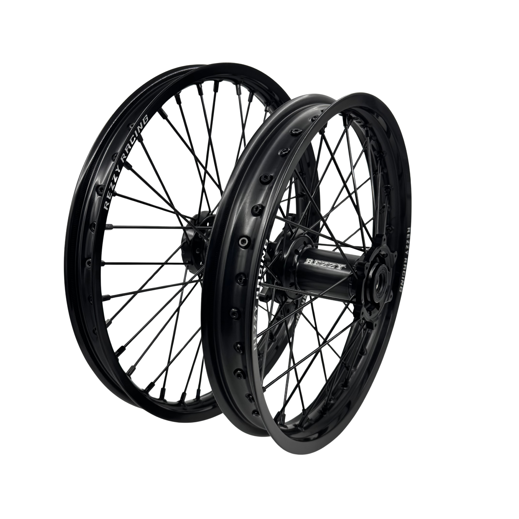 Rezzy Racing Black Dirt Bike Wheel Set for KTM, Husqvarna & GASGAS