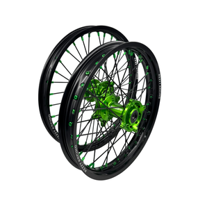 Kawasaki KX Black/Green Wheel Set 2019-2026