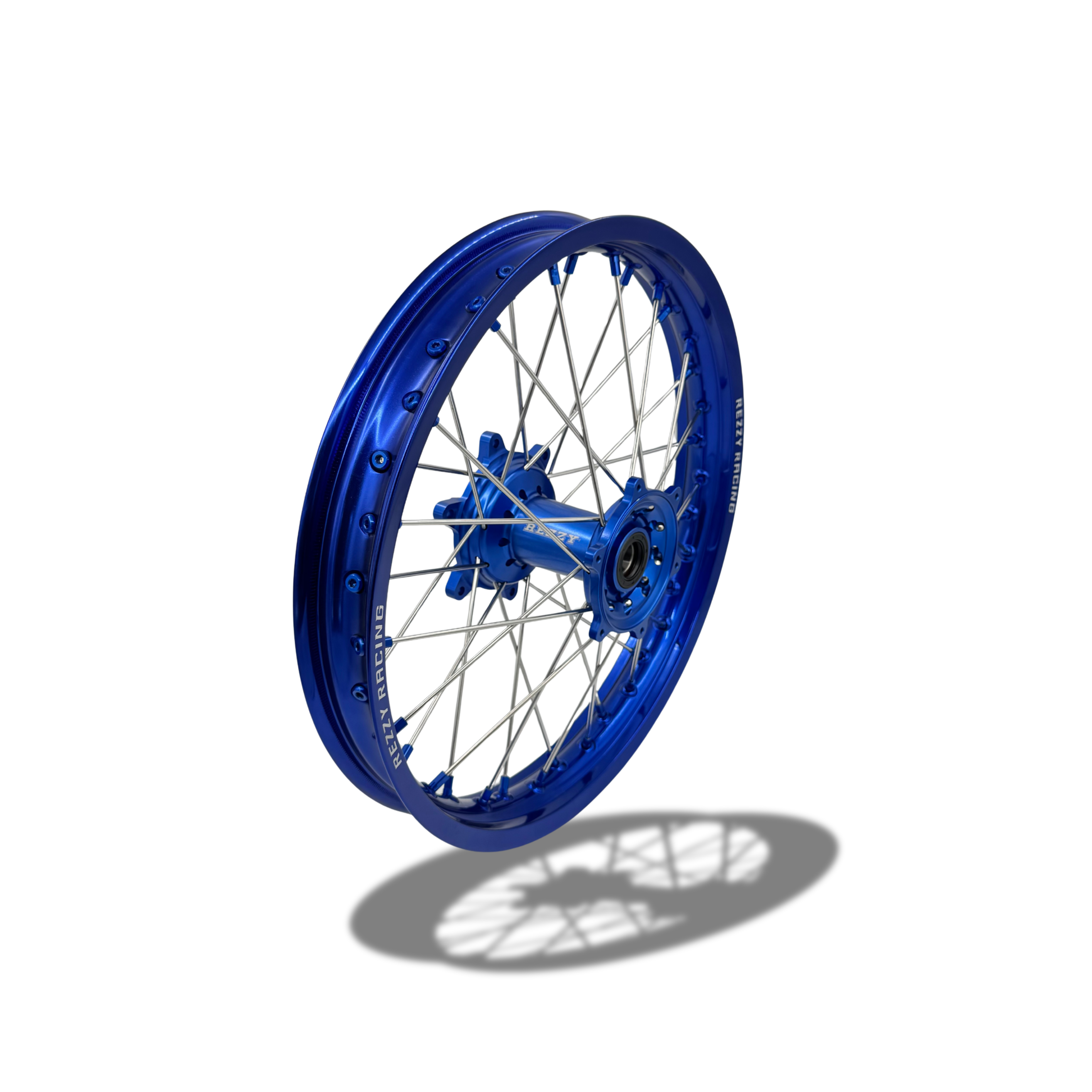 Rezzy Racing Yamaha Blue & Silver Dirt Bike Wheel Set