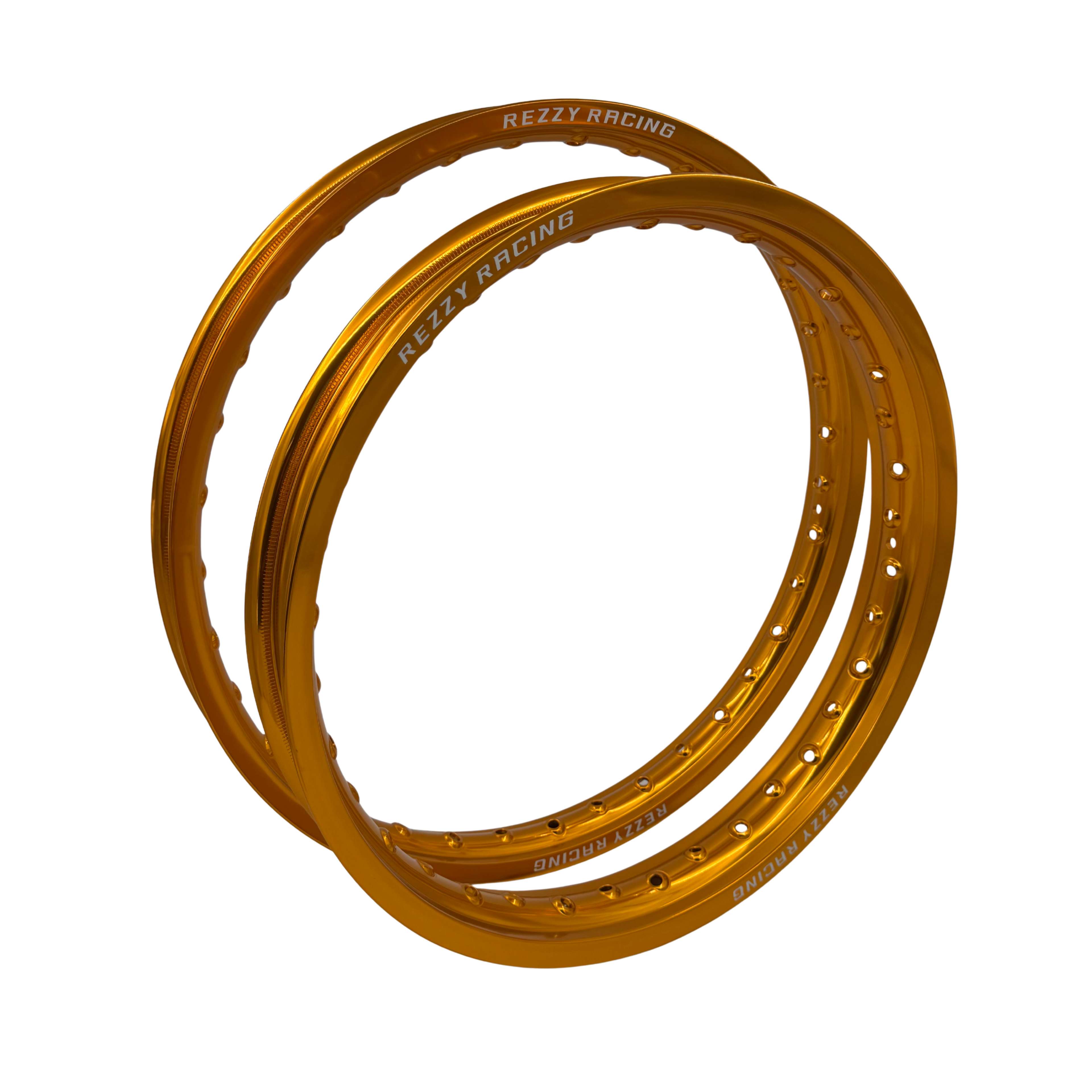 Rezzy Racing Gold Rim Set Anodized Finish