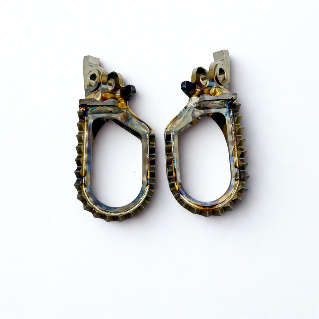 Rezzy Titanium Dirt Bike Foot Pegs Honda Pro