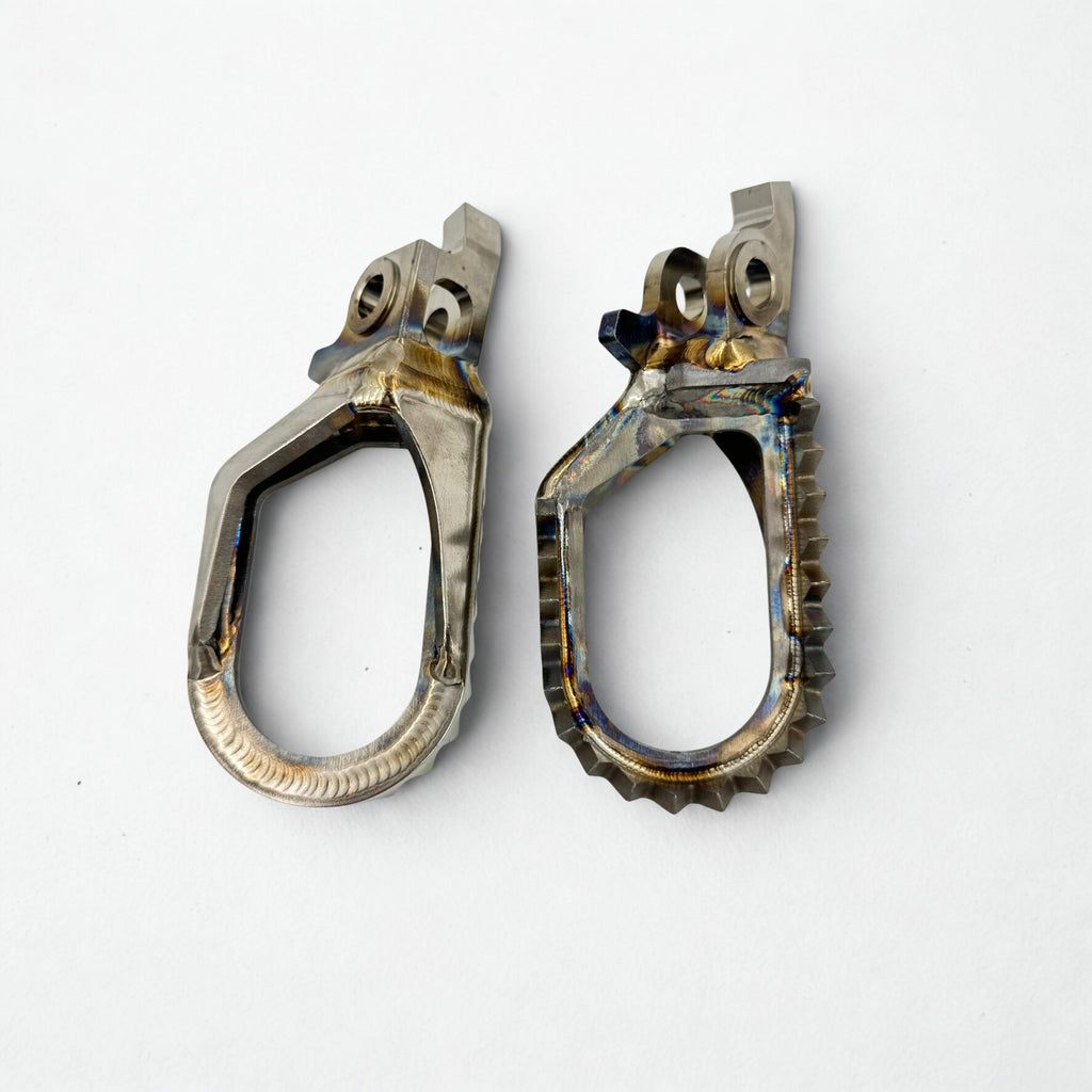 Rezzy Titanium Dirt Bike Foot Pegs Honda Pro
