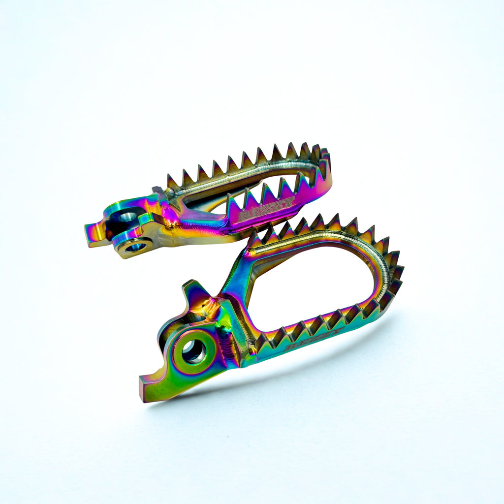Rezzy Titanium Dirt Bike Foot Pegs Honda Pro