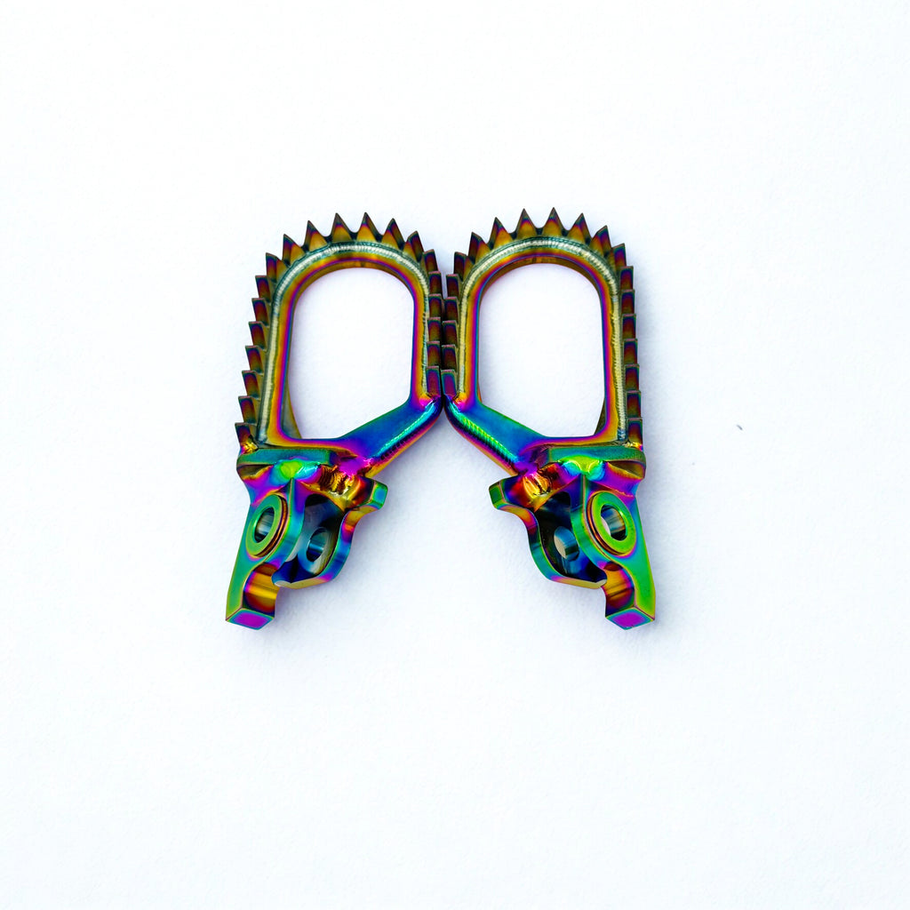 Rezzy Titanium Dirt Bike Foot Pegs Honda Pro
