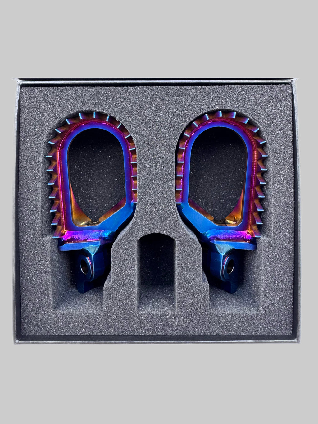 Titanium Blue Burnt Dirt Bike Foot Pegs Yamaha 250F - 450F