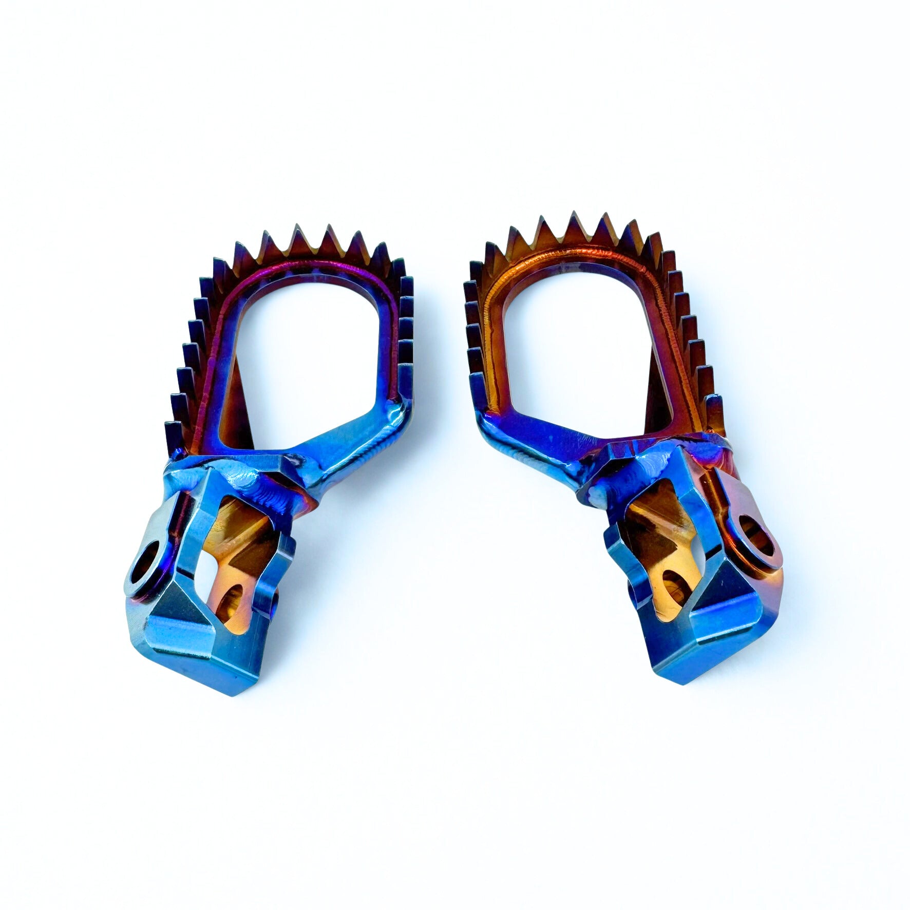Rezzy Titanium Blue Dirt Bike Foot Pegs KTM 125-450