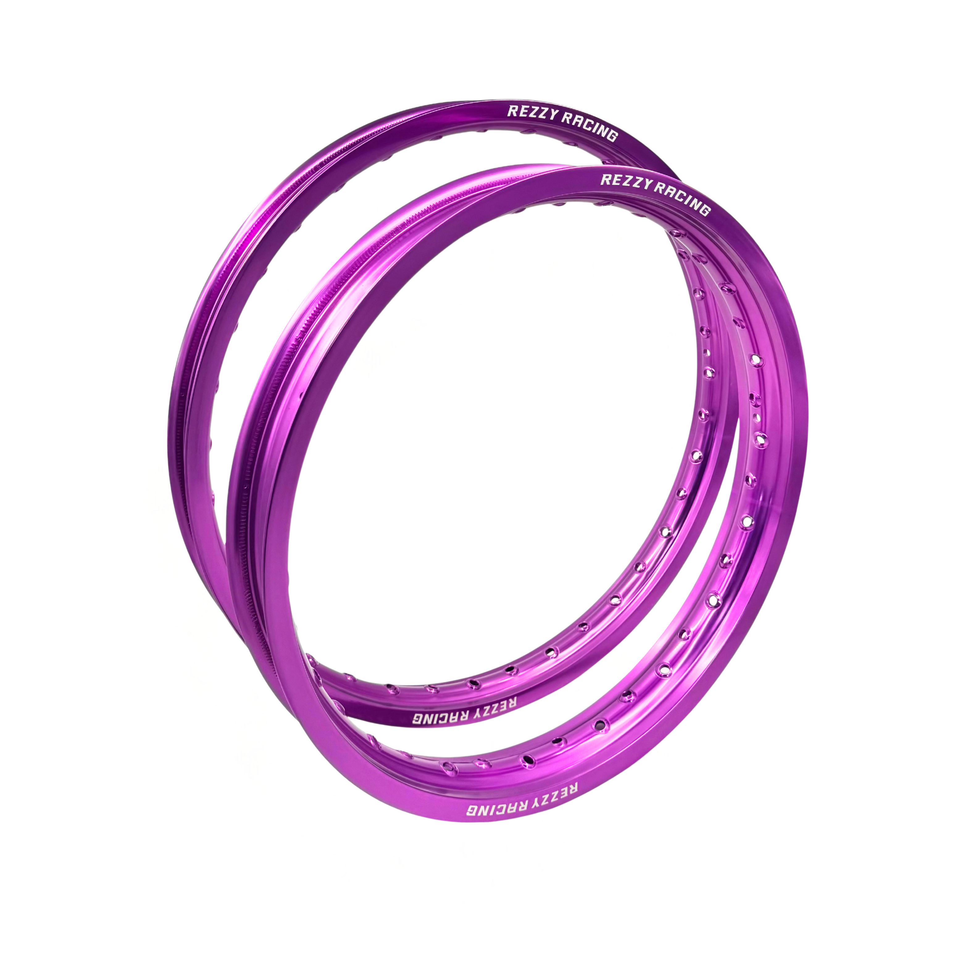 Pink Eye Work Rim Rezzy Racing Pink Dirt Bike Rim Set Anodized Finish