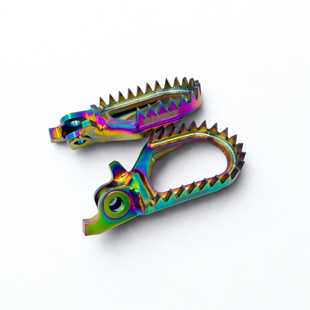 Rezzy Titanium Dirt Bike Foot Pegs Honda Pro