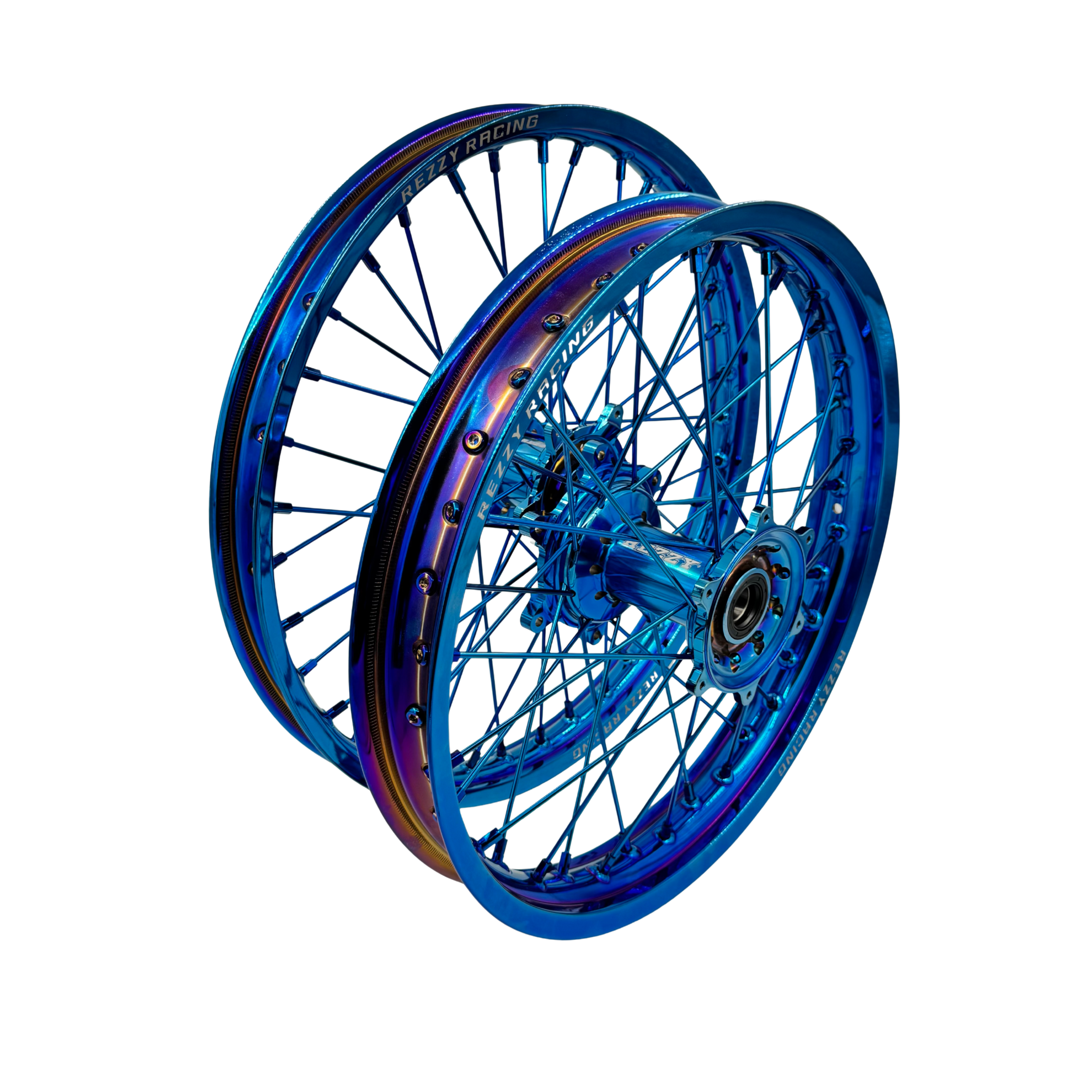 Rezzy Racing Full Blu Yamaha Wheel Set