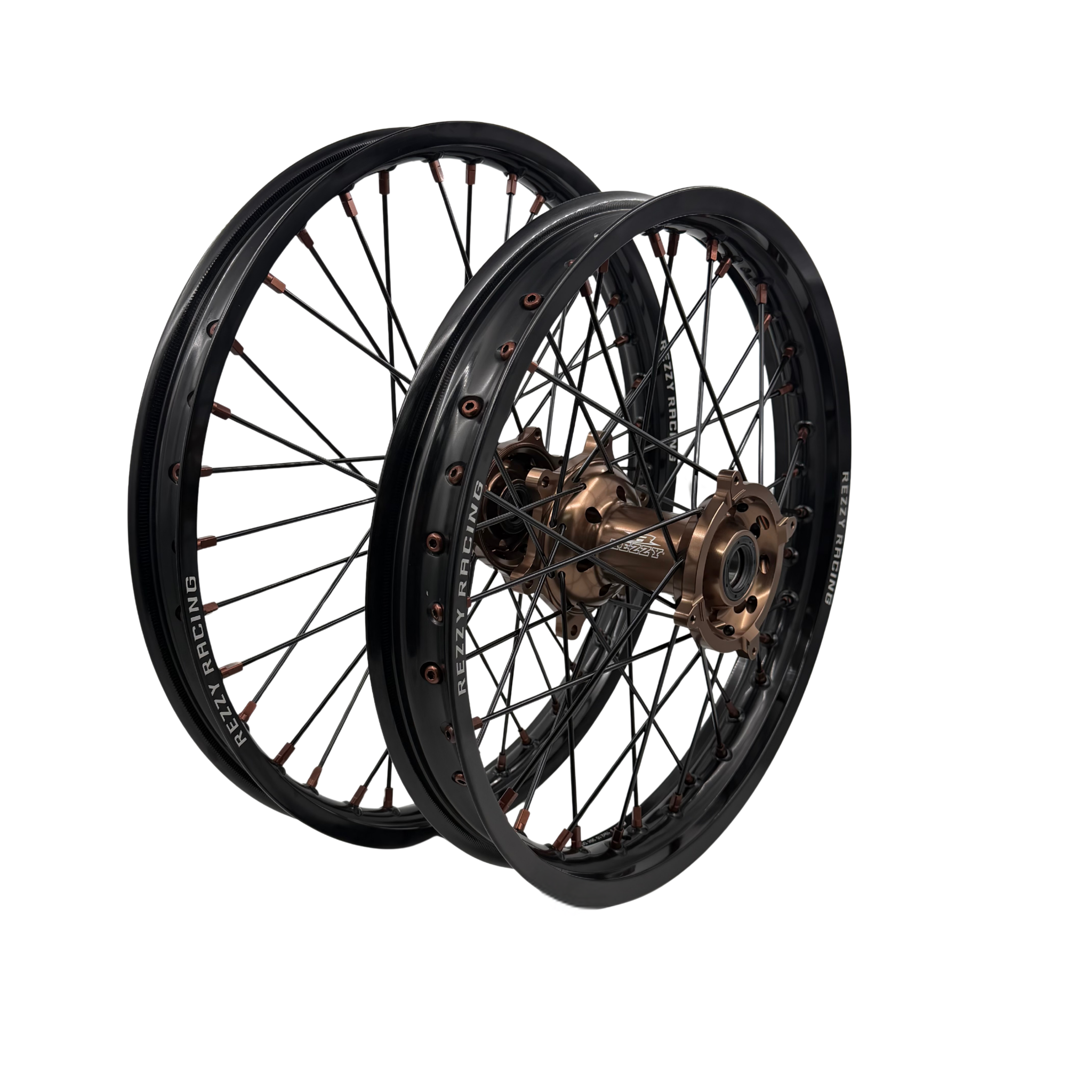 Rezzy Ramp Bronze & Black CRF Special Edition Dirt Bike Wheel Set | Rezzy Racing
