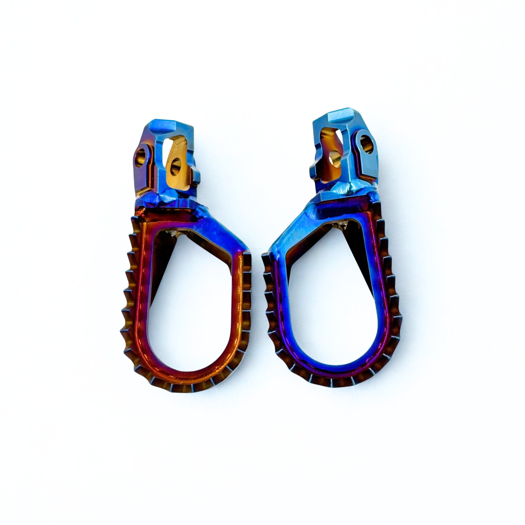 Rezzy Titanium Blue Dirt Bike Foot Pegs KTM 125-450